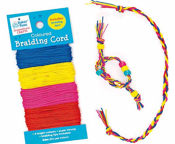 Coloured Braiding Cord - Per pack
