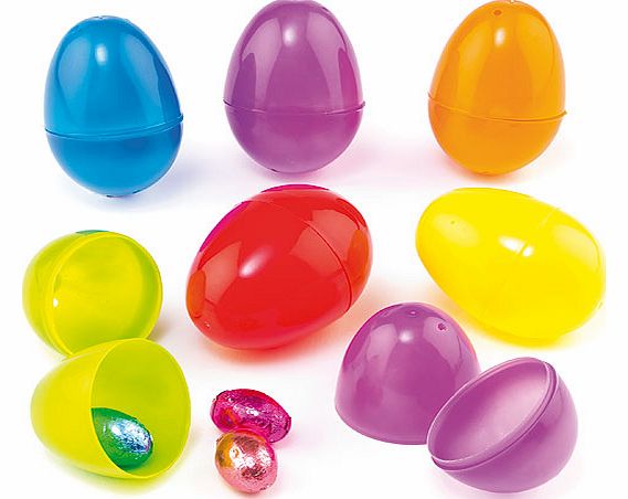 Coloured Plastic Eggs - Pack of 12