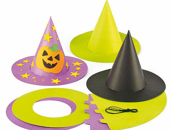 Coloured Witch  Wizard Hats - Pack of 3