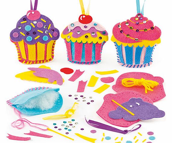 Cupcake Decoration Sewing Kits - Pack of 3
