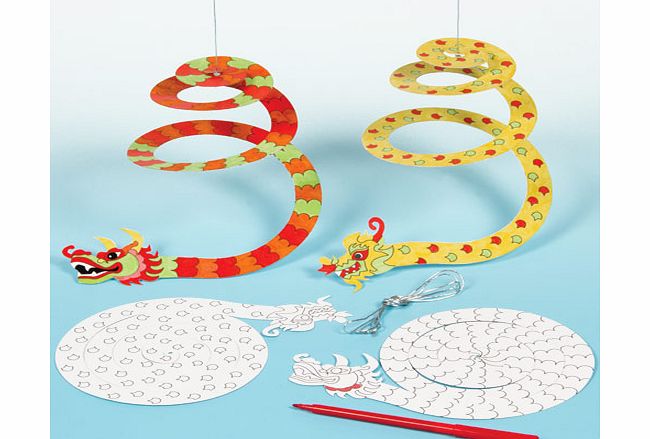Dragon Spiral Mobiles - Pack of 10