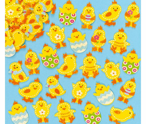 Easter Chick Felt Stickers - Pack of 63