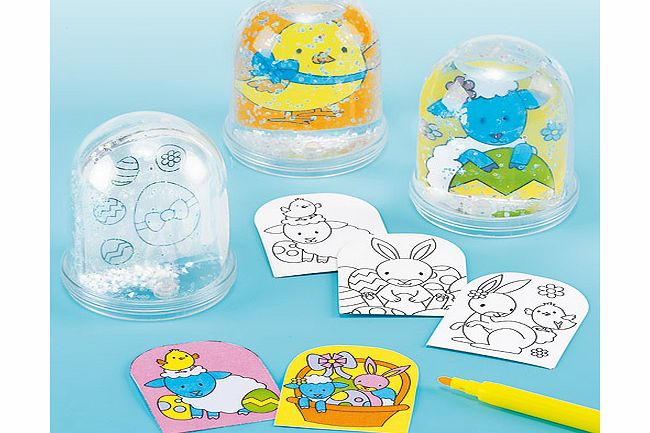 Easter Colour-in Snow Globes - Pack of 4