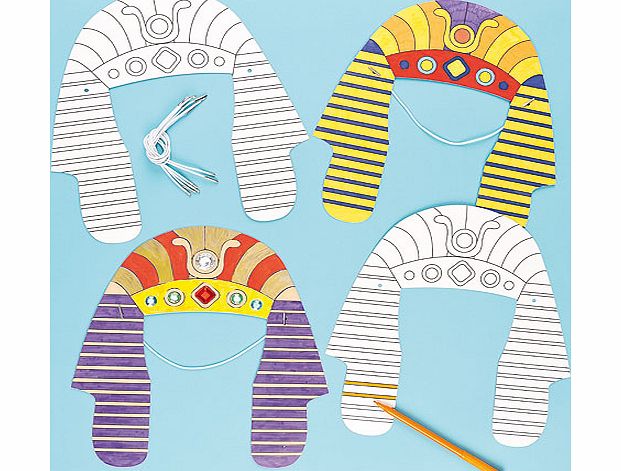 Egyptian Colour-in Headdress - Pack of 6