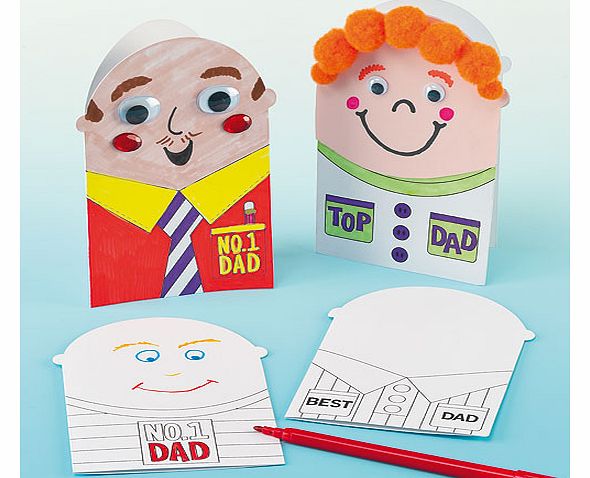 Fathers Day Face Cards - Pack of 8