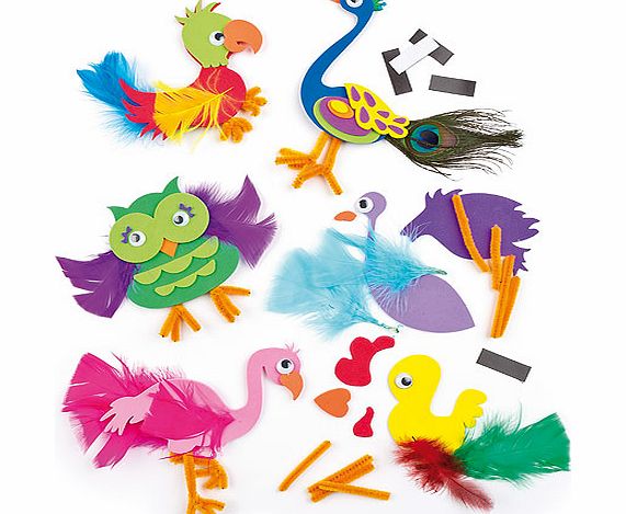 Feathered Friends Foam Magnet Kits - Pack of 6