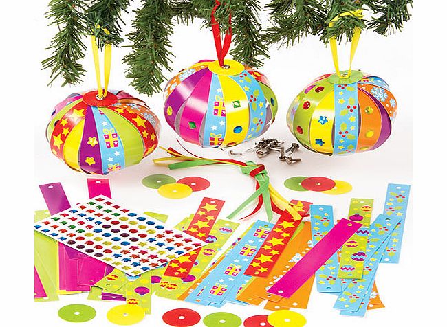 Festive 3D Bauble Kits - Pack of 6
