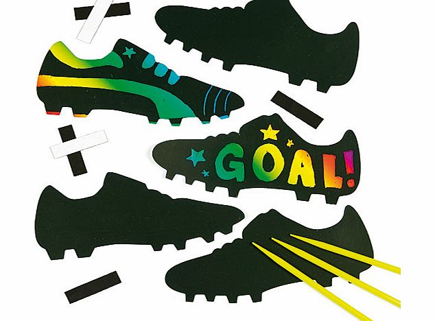 Football Boot Scratch Art Magnets - Pack of 10