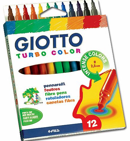 Yellow Moon Giotto Colour Fibre Tip Pens - Pack of 96