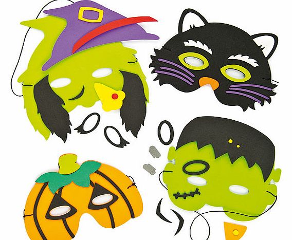Halloween Foam Mask Kits - Pack of 4