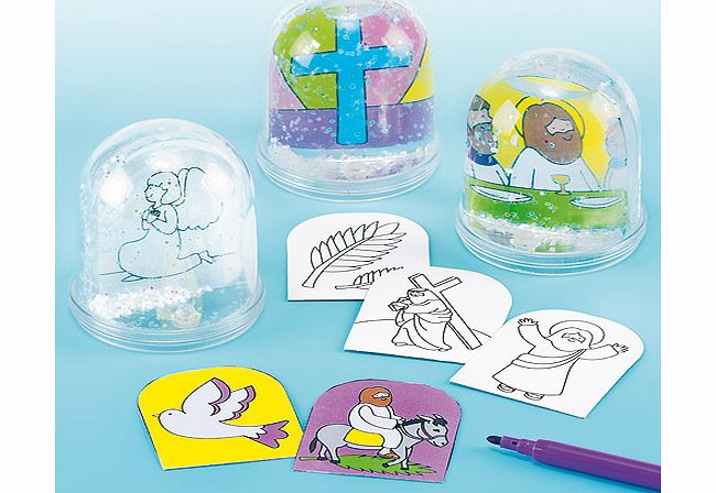 Holy Week Colour-in Snow Globes - Box of 4