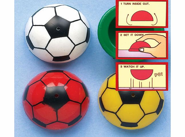 Yellow Moon Mini Football Jumping Poppers - Pack of 12