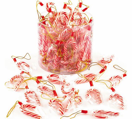 Mini Hanging Candy Canes - Pack of 10