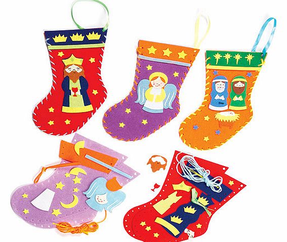 Nativity Stocking Sewing Kits - Pack of 3