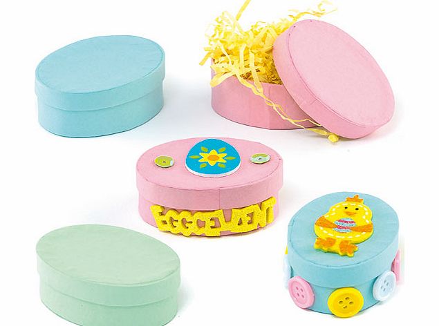 Pastel Oval Craft Boxes - Pack of 6