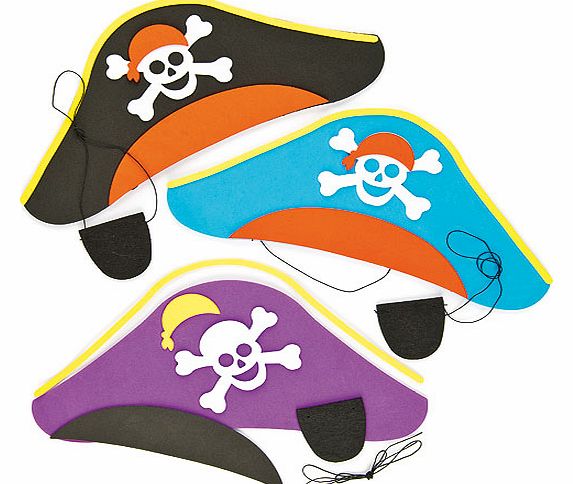 Pirate Hat  Eye Patch Kits - Pack of 3