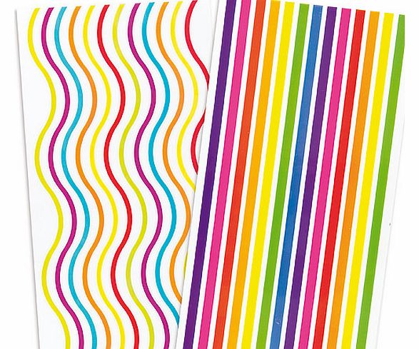 Rainbow Border Stickers - Per pack