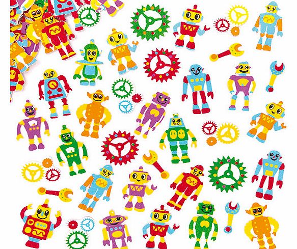 Robot Foam Stickers - Pack of 120