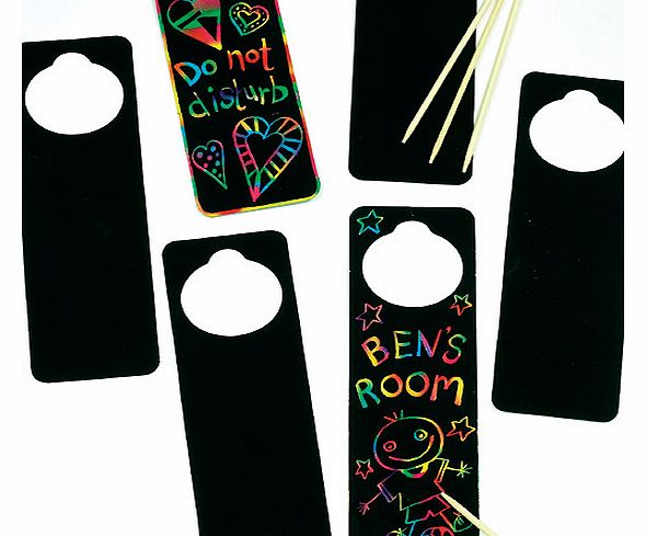Scratch Art Door Hangers - Pack of 10