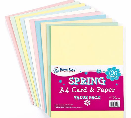Spring Card  Paper Value Pack - Pack of 100