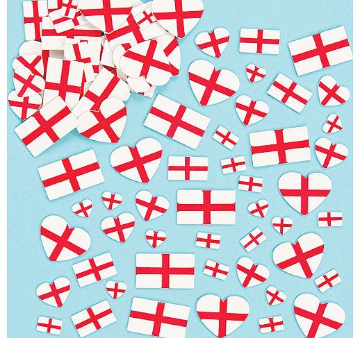 Yellow Moon St. Georges Cross Foam Stickers - Pack of 144