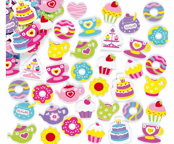 Tea Time Foam Stickers - Pack of 120