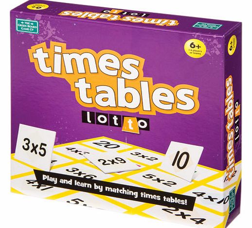 Times Tables Lotto - Each