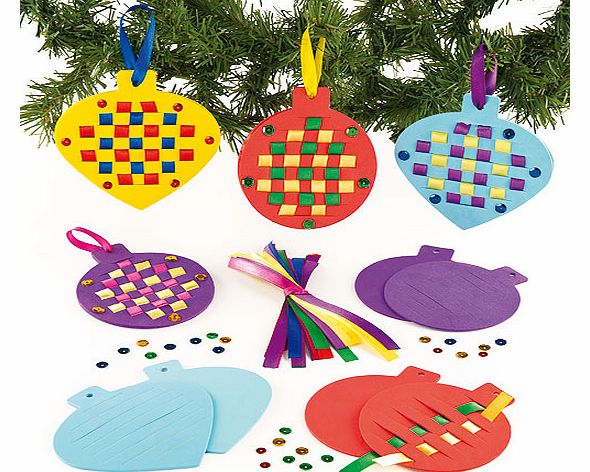 Weaving Bauble Hanging Decorations - Pack of 4