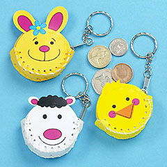 Funky Easter Coin Purse Keyrings