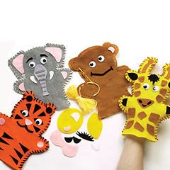 Jungle Animal Hand Puppet Sewing Kits
