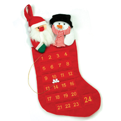 yellowmoon Santa/Snowman Advent Stocking