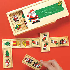 Wooden Christmas Dominoes