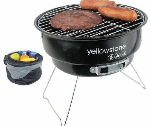 Yellowstone Folding BBQ with Cooler Bag - Black
