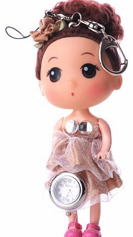  Fairy Tales Cute Doll Baby Girl Pupil Quartz Pendant Doll Watch