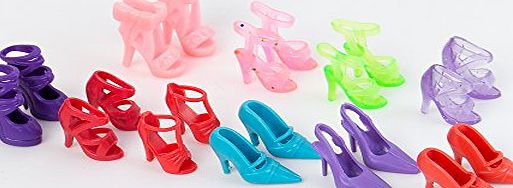 Yiding 5 Pcs Fashion Wedding Gown Dresses amp; Clothes 10 Shoes For Barbie Doll