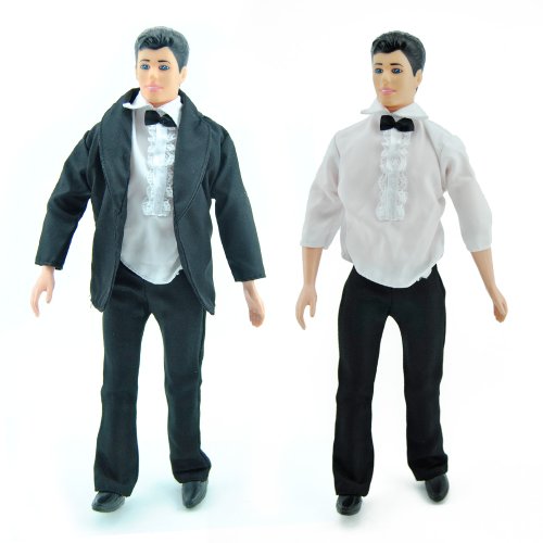 Fashion Handmade Formal Bussiness Suit Black Coat Tuxedo Clothes for Ken Doll