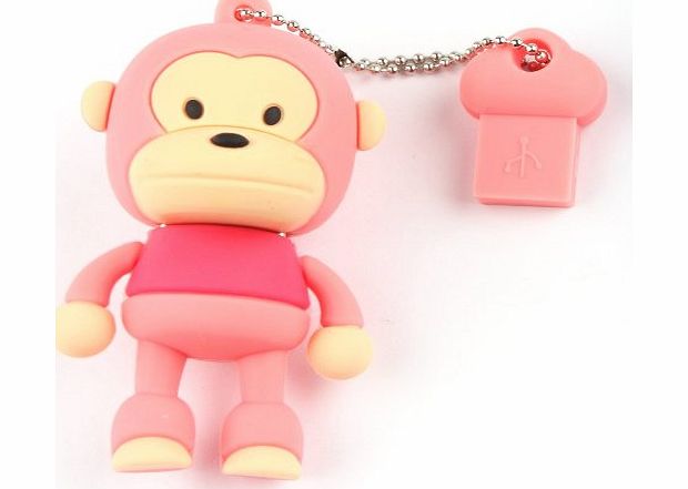 YooUSB 16GB Novelty Cartoon Cute Pink Monkey USB Flash Key Pen Drive Memory Stick Gift UK