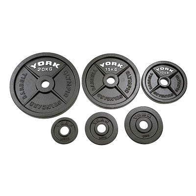York 2 x 15kg Olympic Plates (2and#39;and#39; Dia Hole)