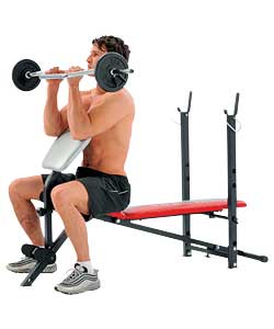 York Aspire 2 in 1 Barbell and Ab Bench with Arm