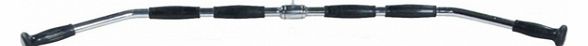 York 48inch Chrome Lat Bar with Rubber Grips