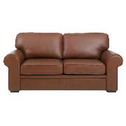 York leather sofa bed, cognac