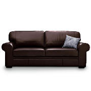 York leather sofa large, chocolate