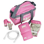 Pink Boxing Kit And Zip Bag