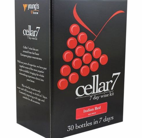 Youngs Cellar 7 Italian Red 30 Bottle Red Wine Making Kit