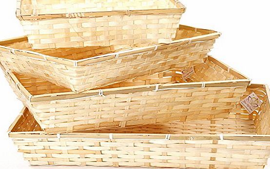 The Extra Large Beale - Bamboo Tray Basket, storage basket, gift ideas, make a great gift basket or hamper