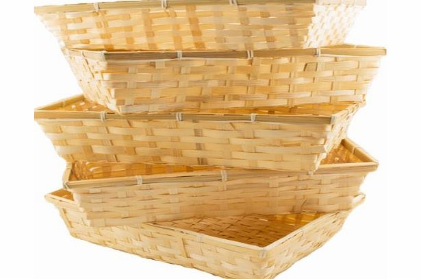 The Medium Beale, Wholesale (Carton of 10) - Bamboo Tray Basket, storage basket, gift ideas, make a great hamper or gift basket