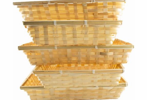 The Small Beale, Wholesale (Carton of 10) - Bamboo Tray Basket, storage basket, gift ideas, make a great gift basket or hamper