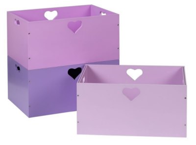 Your Price Furniture.co.uk Hearts Stacking Storage Boxes