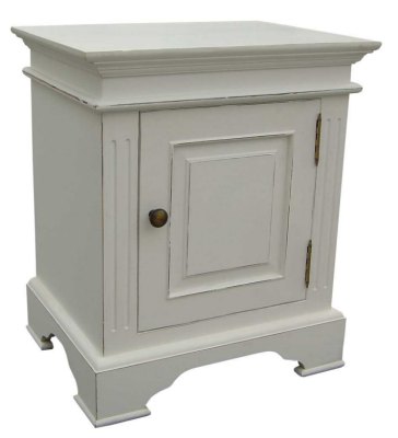 Your Price Furniture.co.uk Kristina White Painted Bedside Cabinet