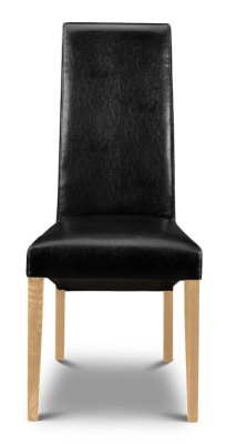 Your Price Furniture.co.uk Pair of Faux Leather Artemis Chairs with Beech Legs By Julian Bowen
